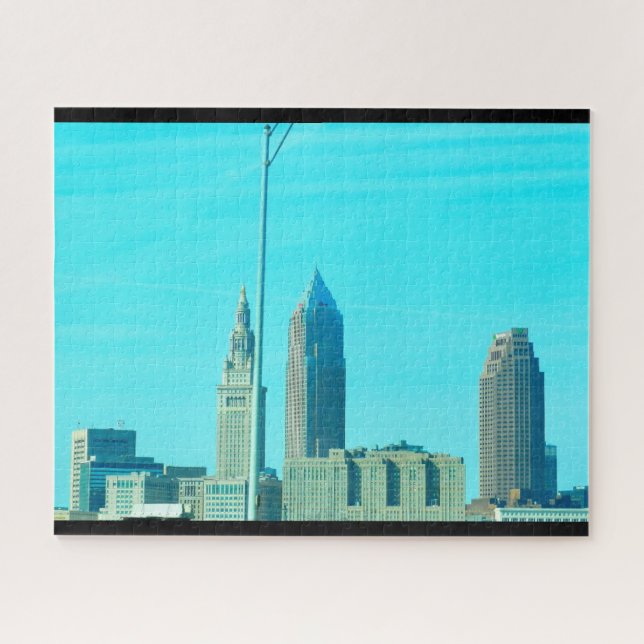 CLEVELAND OHIO SKYLINE JIGSAW PUZZLE (Horizontal)
