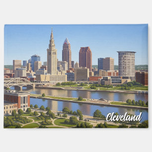 Cleveland Ohio Skyline Magnet