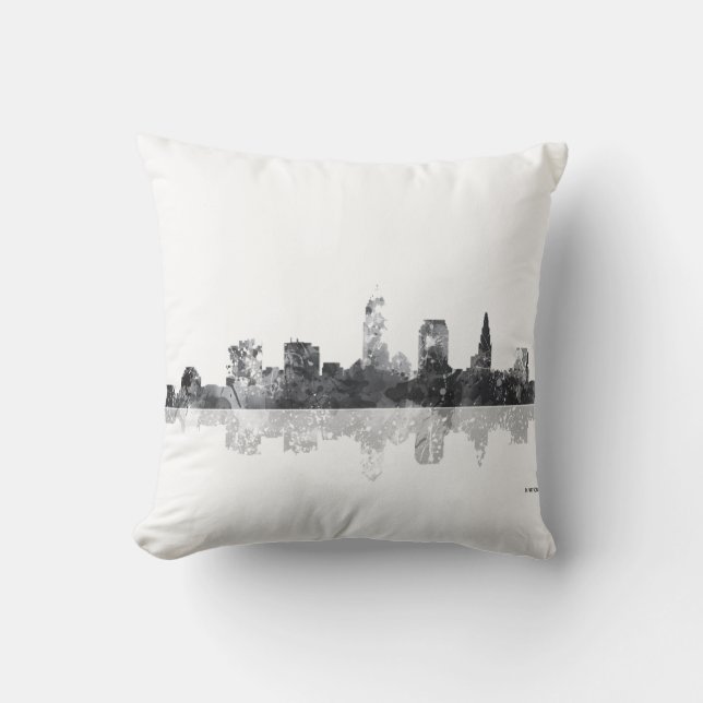 CLEVELAND, OHIO SKYLINE THROW PILLOW (Front)
