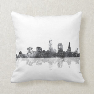 CLEVELAND, OHIO SKYLINE THROW PILLOW