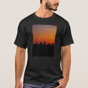 Cleveland Ohio State Skyline Sunset T-Shirt
