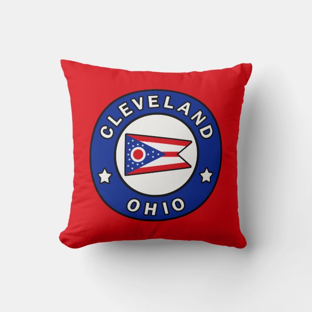 Cleveland Ohio Throw Pillow (Front)
