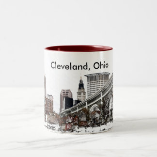 Cleveland, Ohio Two-Tone Coffee Mug