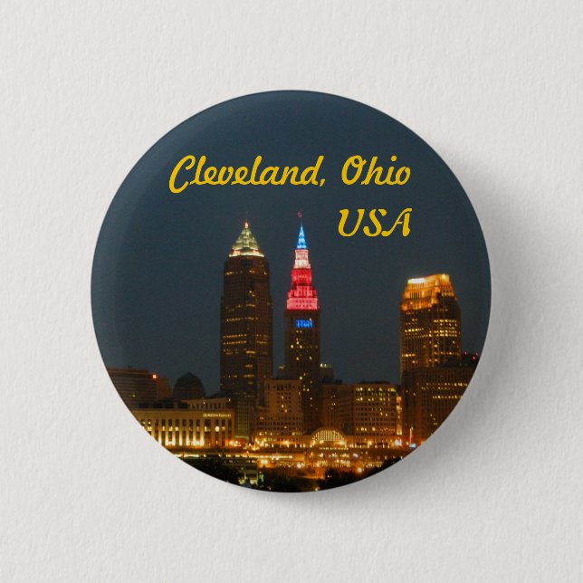 Cleveland Ohio USA Button (Front)