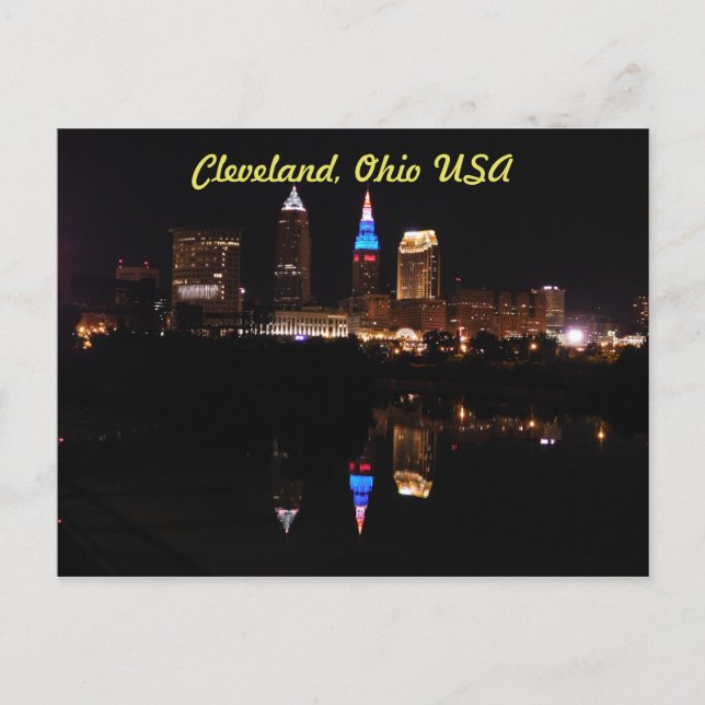 Cleveland, Ohio USA (River Reflection) Postcard (Front)