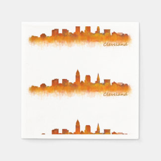cleveland Ohio USA Skyline city v02 Napkin