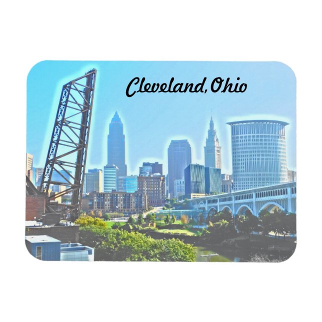 Cleveland Ohio West River View Magnet (Horizontal)