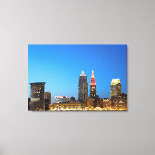 Cleveland Ohio Wine and Gold City Canvas Print