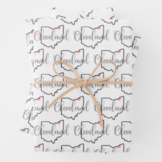 Cleveland Ohio Wrapping Paper Sheet