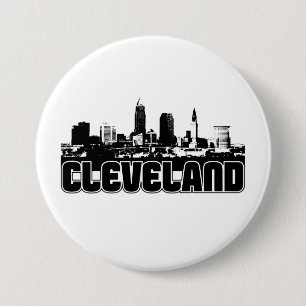 Cleveland Skyline 3 Inch Round Button