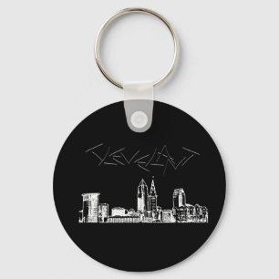 Cleveland Skyline Keychain