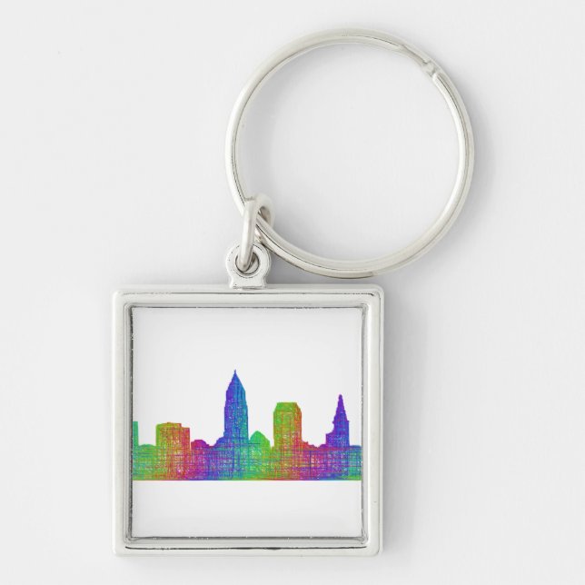Cleveland skyline keychain (Front)
