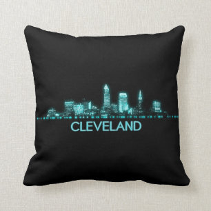 Cleveland Skyline Throw Pillow
