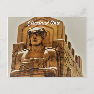 Cleveland Snow Statue Postcard