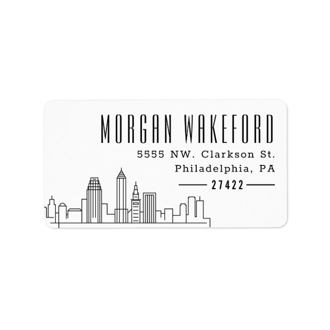 Cleveland Stylized Skyline Large  Label (Front)