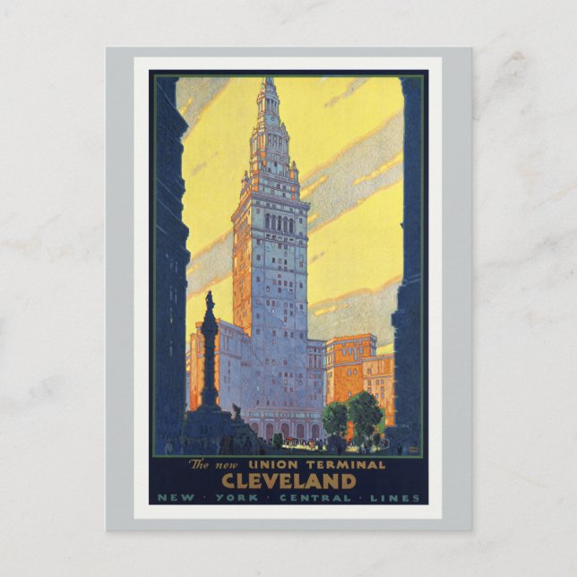 Cleveland The New Union Terminal Vintage Postcard (Front)