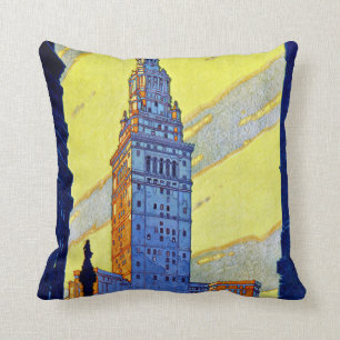 Cleveland ~ Union Terminal Throw Pillow