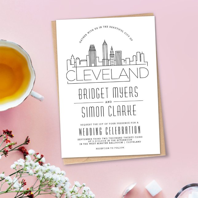 Cleveland Wedding | Stylized Skyline Invitation (Creator Uploaded)