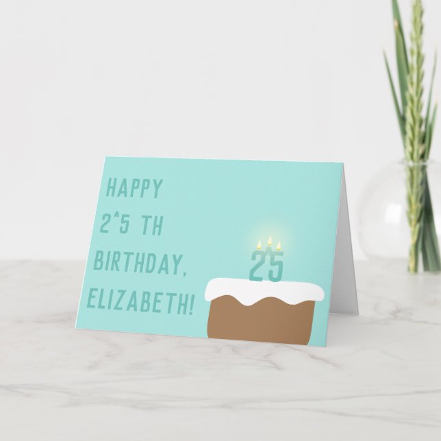 Clever 32nd Birthday 2^5 Exponential Cake Candles Card (Front)