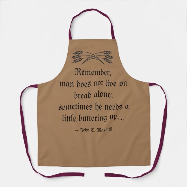 Clever Baker's Quote: All-Over Print Apron (Front)