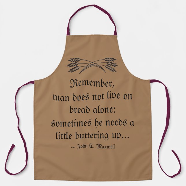 Clever Baker's Quote: All-Over Print Apron (Front)