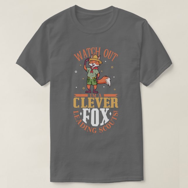 Clever fox leading scouts Cub master T-Shirt (Design Front)