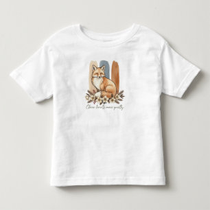 Clever Fox Quote Watercolor Art Toddler T-shirt