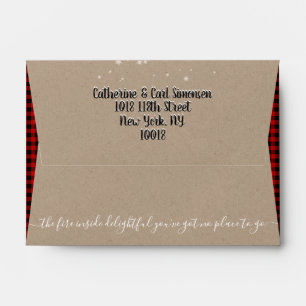 Clever Handwritten Christmas Carol Kraft Paper 4x6 Envelope