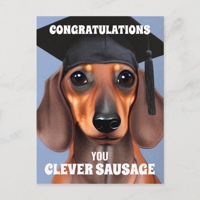 Clever Sausage Postcard (Front)