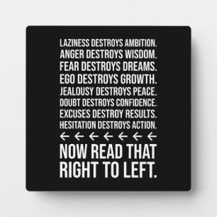 Clever Success Motivation, Gym, Hustle, Grind Insp Plaque