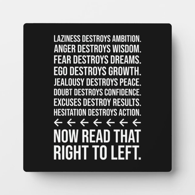 Clever Success Motivation, Gym, Hustle, Grind Insp Plaque (Front)