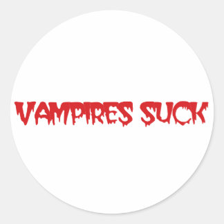 Clever Vampires Suck Halloween Stickers