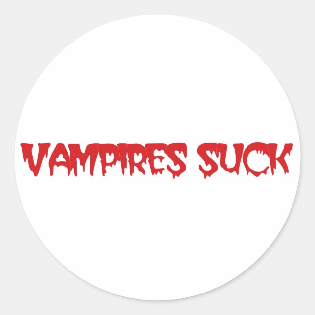 Clever Vampires Suck Halloween Stickers (Front)