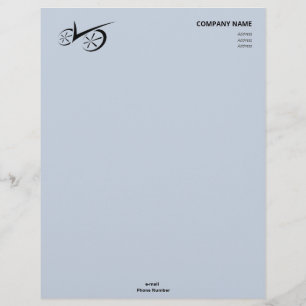 Clever Watercolor Defined Biking Letterhead