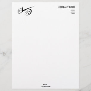 Clever White Defined Biking Letterhead