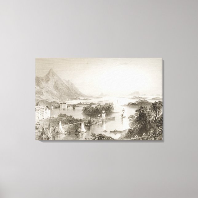 Clew Bay seen from Westport, County Mayo Canvas Print (Front)