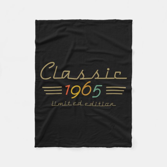 Clic 1965 Limited Edition 60 Year Old 60th Birthda Fleece Blanket (Front)