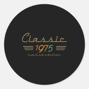 Clic 1975 Limited Edition 50 Year Old 50th Birthda Classic Round Sticker