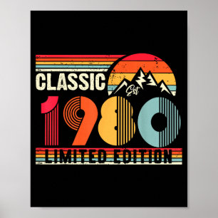 Clic 1980 Limited Edition 45 Year Old 45th Birthda Poster