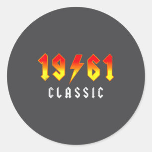 Clic 65 Birthday Decorations Men 65yr 1961 65th Bi Classic Round Sticker