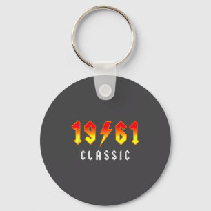 Clic 65 Birthday Decorations Men 65yr 1961 65th Bi Keychain