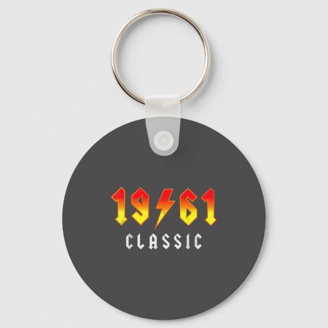 Clic 65 Birthday Decorations Men 65yr 1961 65th Bi Keychain (Front)