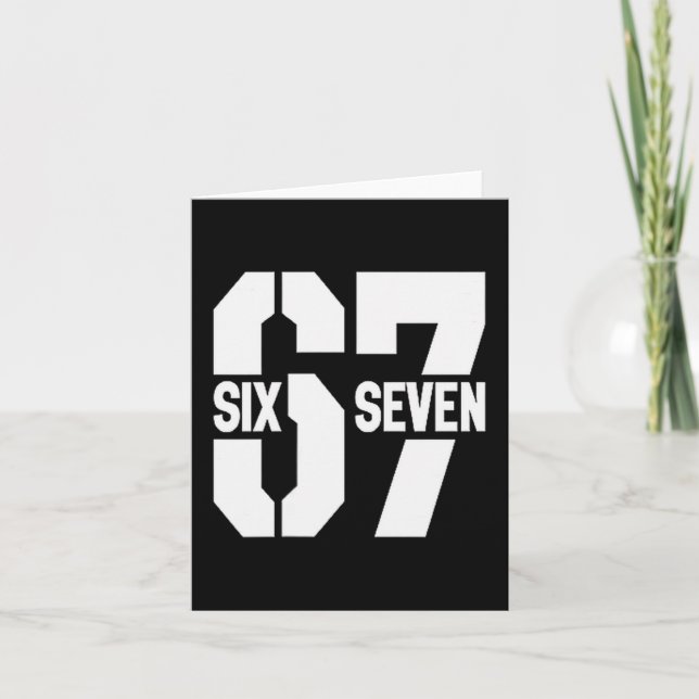 Clic 67 Meme - I Love Six Seven  Card (Front)