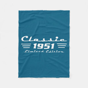 Clic 75 Birthday Decorations Men 75yr 1951 75th Bi Fleece Blanket