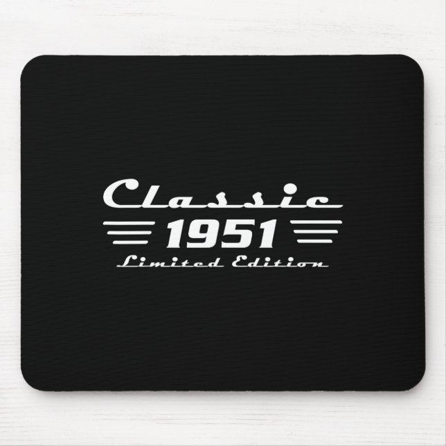 Clic 75 Birthday Decorations Men 75yr 1951 75th Bi Mouse Pad (Front)