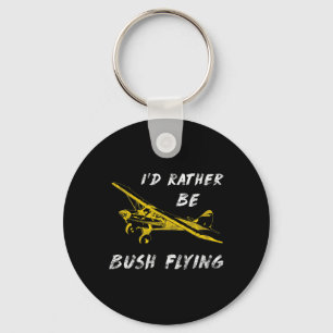 Clic Airplane Pilot Super Bush Cub Rather Be Flyin Keychain