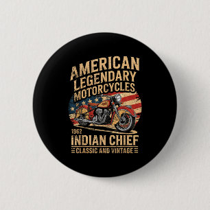 Clic &amp; Vintage American Motorcycle Indian Born 2 Inch Round Button