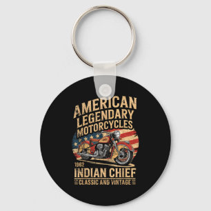 Clic & Vintage American Motorcycle Indian Born Keychain