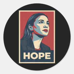 Clic Aoc Alexandria Ocasio Cortez 2028 For Preside Classic Round Sticker