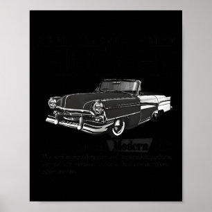 Clic Car Gifts Vintage Car American Clic Car Birth Poster